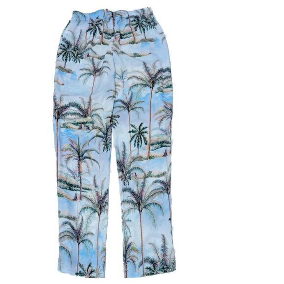 Topshop Hawaiian Wide Leg Trousers - Picture 4 of 8